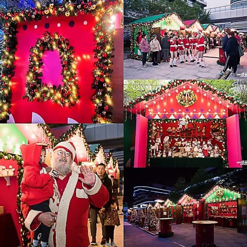 Christmas garlands,christmas garland with lights,2.7m christmas wreath decorations with Lights,christmas garland decorations,christmas wreaths for front door,christmas garlands for fireplaces