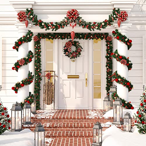 ANECO 32.8 Yards Christmas Garland Decorations Artificial Green Pine Garlands Holiday Christmas Greenery Wreaths Decoration for Christmas Wedding Party