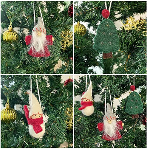 Christmas Wool Felt Decortation Banner Handmade Wool Felt Snowman Xmas Tree Santa Claus Felt Balls Garland for Home Kids Rome Fireplace Windows Indoor Festive New Year Xmas Christmas 2021 Party Décor