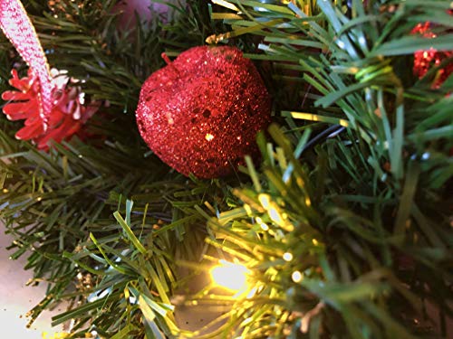 Your Home Online Pre Lit Red Stairs Luxury Fireplace Christmas Garland 9ft Swag 40 Warm White Lights