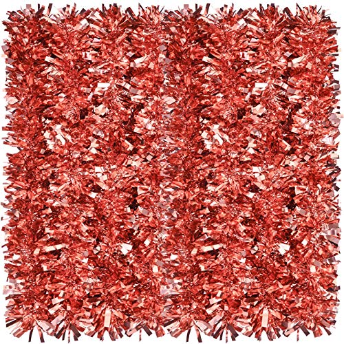 eBoot 32.8 Feet Christmas Tinsel Garland Metallic Shiny Christmas Tree Garland Thick Hanging Decorations for Christmas Party Indoor and Outdoor Decorations (Rose Gold)