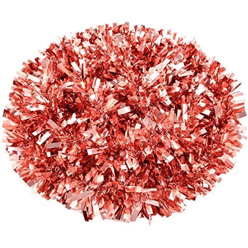 eBoot 32.8 Feet Christmas Tinsel Garland Metallic Shiny Christmas Tree Garland Thick Hanging Decorations for Christmas Party Indoor and Outdoor Decorations (Rose Gold)
