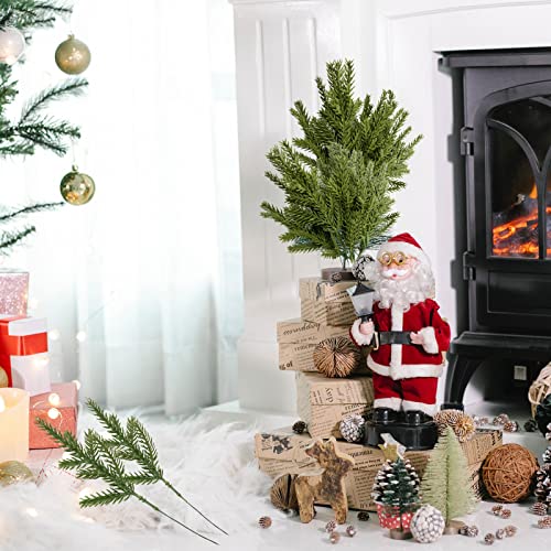 TSHAOUN 60 PCS Artificial Plants Pine Needles Branches Garland, Green Christmas Garland Decoration, Fake Green Plants Pine Needles-Greenery Pine Picks for DIY Christmas Garland Decoration (60 PCS)