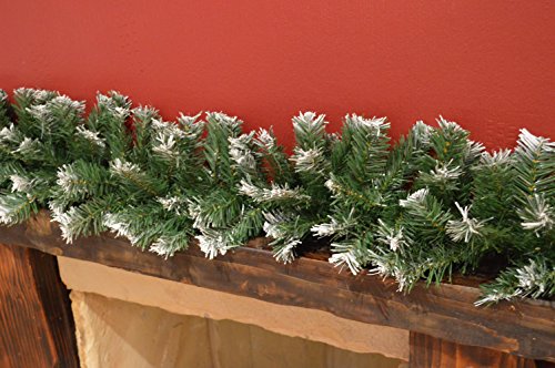 Premier 270cm (9ft) x 25cm Snow Tipped Green Christmas Garland Decoration by Premier