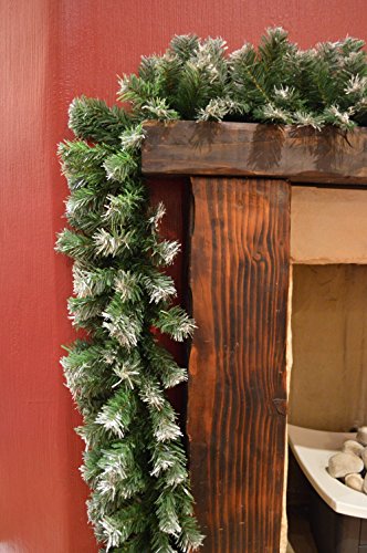 Premier 270cm (9ft) x 25cm Snow Tipped Green Christmas Garland Decoration by Premier