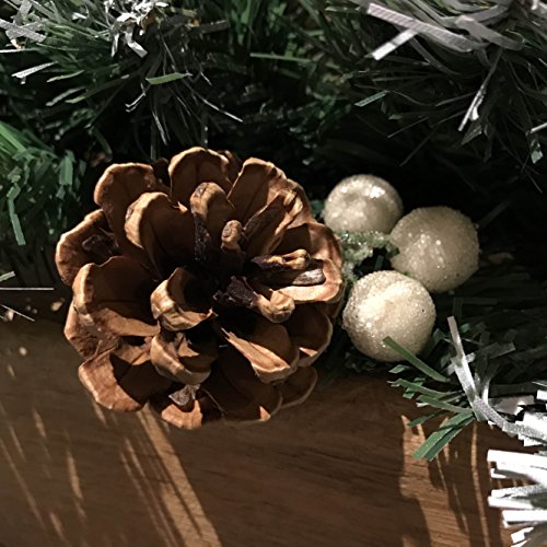 Premier 270cm (9ft) Christmas Garland Decoration Snow Tips White Berries & Cones