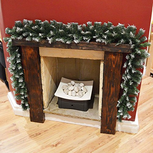 Premier 270cm (9ft) x 25cm Snow Tipped Green Christmas Garland Decoration by Premier