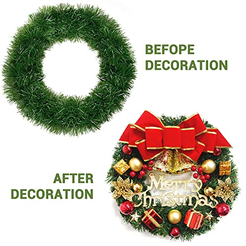 DIYDEC 50 Feet Green Christmas Garland Decoration, Xmas Artificial Vine Soft Greenery Chunky Pine Garlands for Christmas Indoor Outdoor Decorations