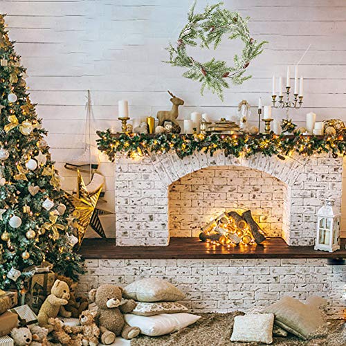 160cm Christmas Garland Decorations with Pine Cones,Artificial Red Berry Pine Needle Holiday Greenery Wreath Christmas Garlands Artificial Rattan Garland Christmas Rattan for Home Christmas Decoration