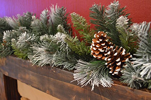 9ft/270cm Frosted Glacier Christmas Garland, Pine