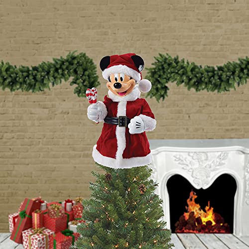 Kurt Adler 10-Inch Mickey Mouse Treetop/Tablepiece with Bendable Arms, Red, 10-inches