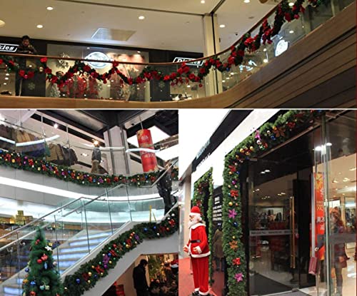 2.7m/9ft pre lit christmas garland,Christmas garland,christmas garland with lights,christmas garlands for fireplaces,christmas garland decorations,christmas garlands for fireplaces front door (red)