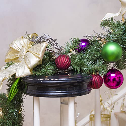 Festive Fix 52 Feet/16M Christmas Green Twist Garlands – Artificial Greenery Decor Xmas Trees Ornaments for Party Wedding Supplies | Non-Lit Tinsel Garland for Home Garden Fireplace Stair Decorations