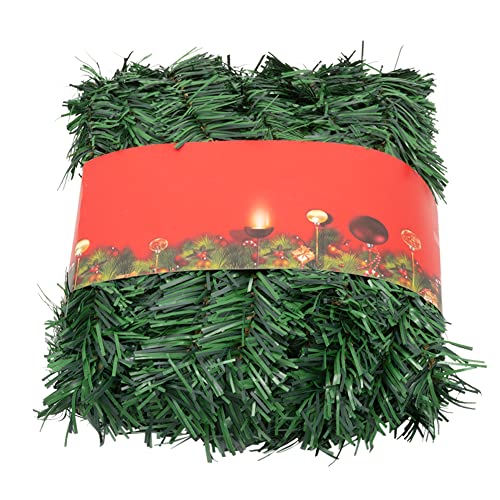 Festive Fix 52 Feet/16M Christmas Green Twist Garlands – Artificial Greenery Decor Xmas Trees Ornaments for Party Wedding Supplies | Non-Lit Tinsel Garland for Home Garden Fireplace Stair Decorations
