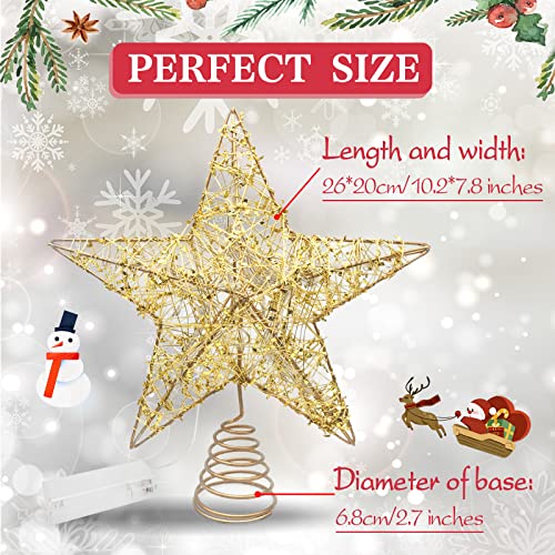 LED Lighted Glitter Star Christmas Tree Topper