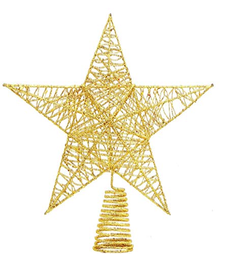 Sparkling Metal Star Tree Topper for Festive Home