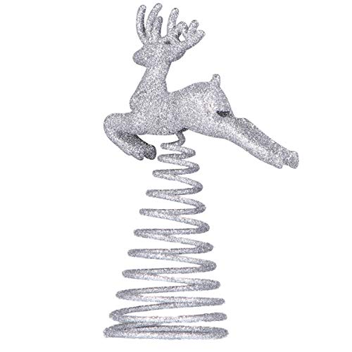 Amosfun Reindeer Tree Topper - Silver Ornaments