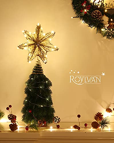 Sparkling Gold Christmas Tree Topper - Heptagon Shape