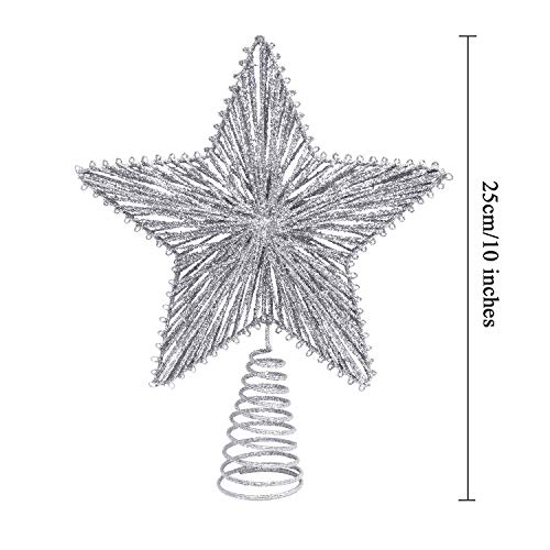 Glittered Christmas Star Treetop for Xmas Tree Decoration