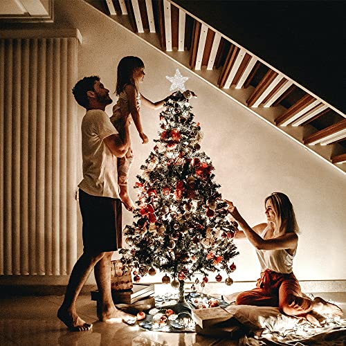 LED Christmas Tree Topper Star Ornaments, White