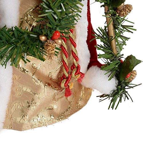 Red & Gold Santa Tree Topper - 30cm