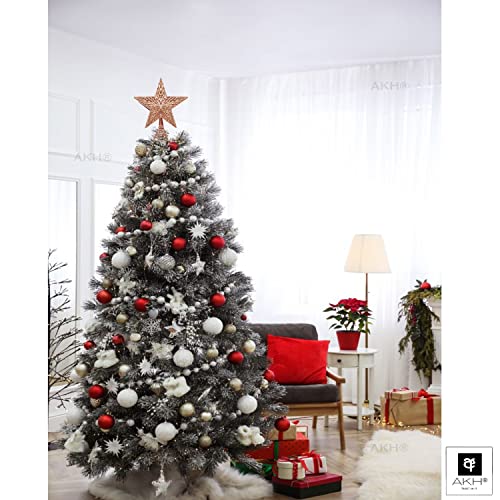 Sparkling Rose Gold Xmas Tree Topper