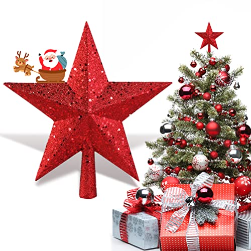 Glittery Christmas Tree Topper - 20cm/7.8in