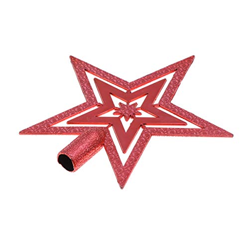 Festive Red Christmas Tree Star Topper Decoration