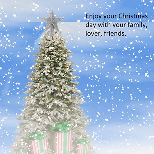 Glitter Star Tree Topper - Silver, 4 Inch