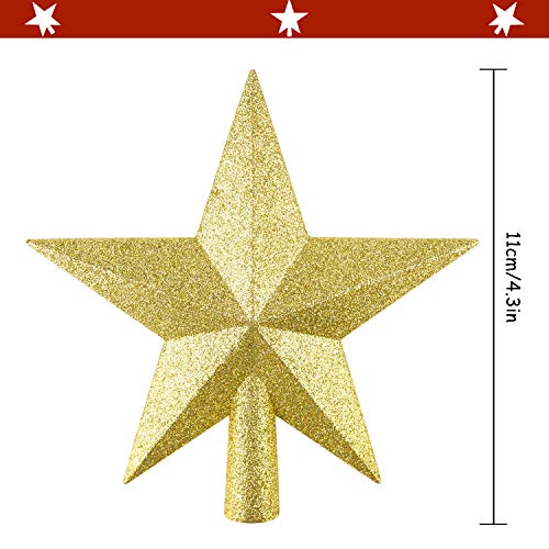 Glitter Star Mini Christmas Tree Topper 4.3 Inches