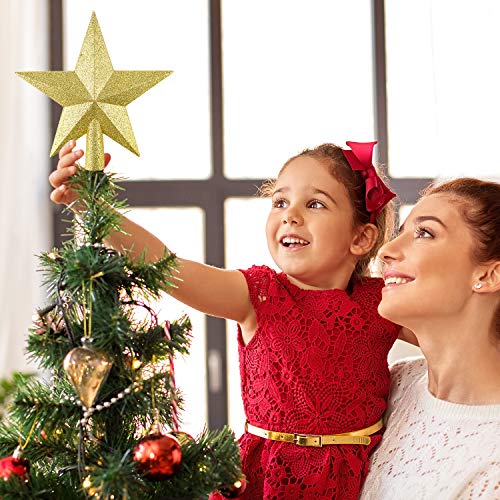 Glitter Star Mini Christmas Tree Topper 4.3 Inches