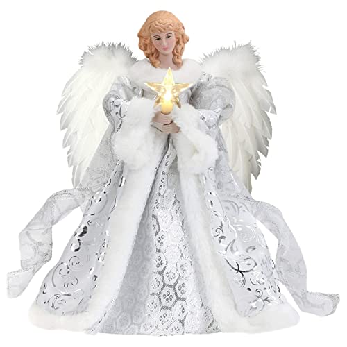 Fovolat Angel Christmas Tree Topper, Christmas Tree Top Angel Pendant Delicate Angel Statue Tree Topper for Tree Ornaments