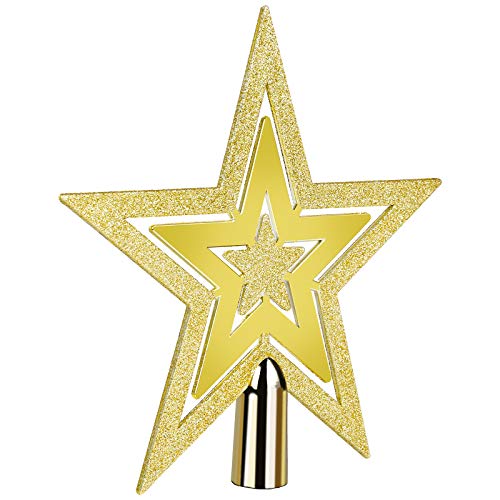 Glittered Star Tree Topper for Christmas Tree