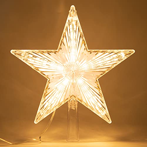 Warm White Light Star Topper for Christmas Tree