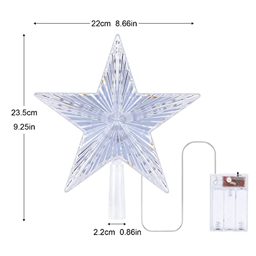 LED Golden Christmas Tree Topper - Indoor Xmas Decor