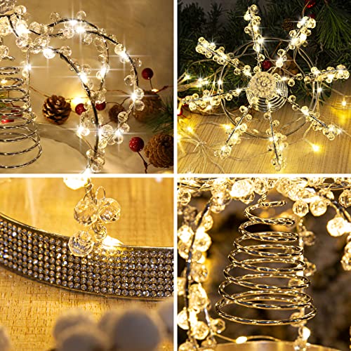 Jeweled Crown Tree Topper with 60 LED Lights