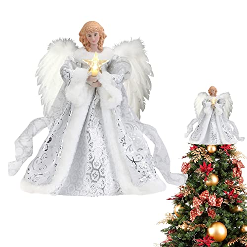 Elegant Angel Christmas Tree Topper for Tree Ornaments