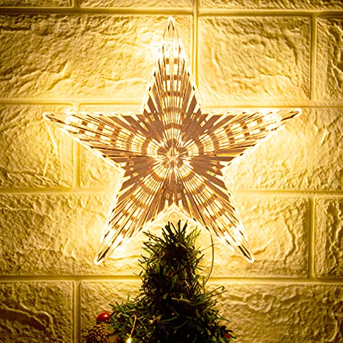 Warm White Light Star Topper for Christmas Tree