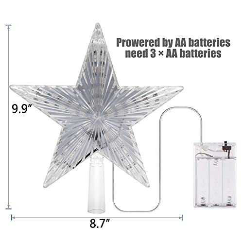Warm White Light Star Topper for Christmas Tree