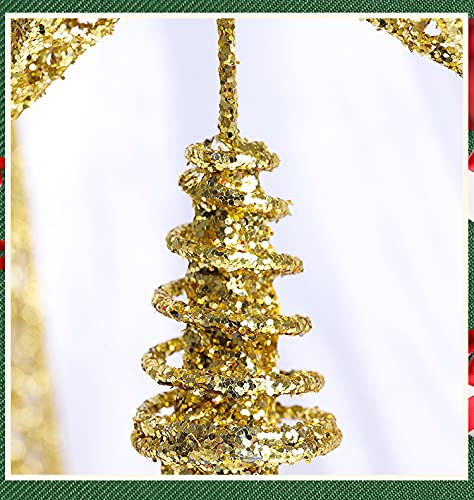 Glittery Gold Star Treetop Decoration - Perfect for Christmas