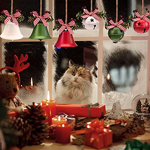 6-Pc Christmas Jingle Bells set with Holly Berry