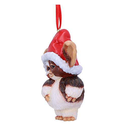 Nemesis Now Gremlins Gizmo in Santa Hat Hanging Festive Decorative Ornament, Red, 10.5cm