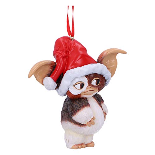 Nemesis Now Gremlins Gizmo in Santa Hat Hanging Festive Decorative Ornament, Red, 10.5cm