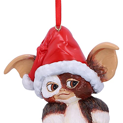 Nemesis Now Gremlins Gizmo in Santa Hat Hanging Festive Decorative Ornament, Red, 10.5cm