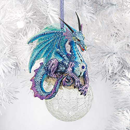 Frost Gothic Dragon Snowflake Ball Ornament - Christmas Decor