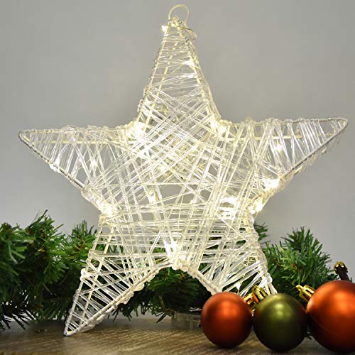 GEEZY 3D Metal/Acrylic Pre-Lit LED Christmas Star
