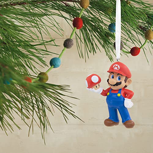 Hallmark Nintendo Super Mario Bros Mario with Super Mushroom Christmas Ornament