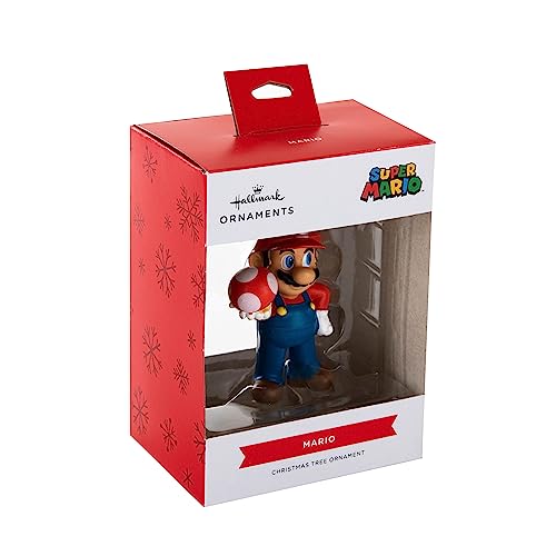 Hallmark Nintendo Super Mario Bros Mario with Super Mushroom Christmas Ornament