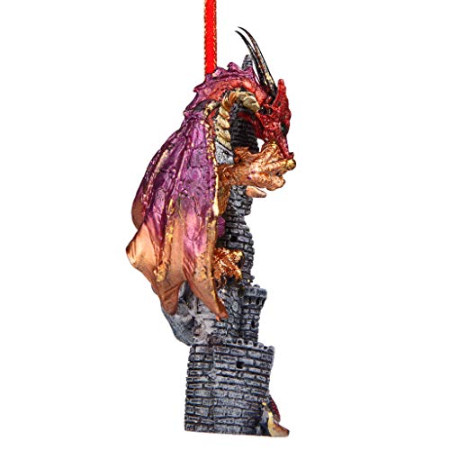 Gothic Dragon Castle Holiday Ornament for Christmas
