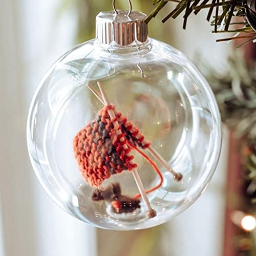 Festive Knitted Hanging Ball Ornaments for Christmas